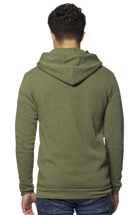 Royal Apparel 3150 Unisex Fashion Fleece Zip Hoodie - Heather Army