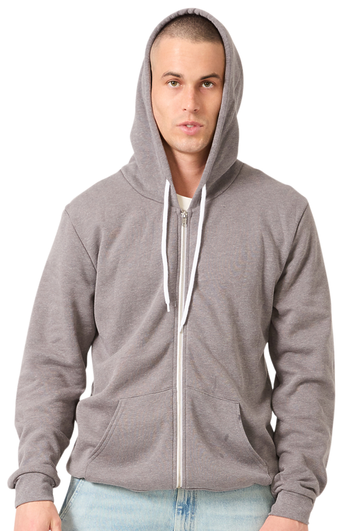 Royal Apparel 3150 Unisex Fashion Fleece Zip Hoodie - Heather Charcoal