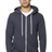 Royal Apparel 3150 Unisex Fashion Fleece Zip Hoodie - Heather Indigo