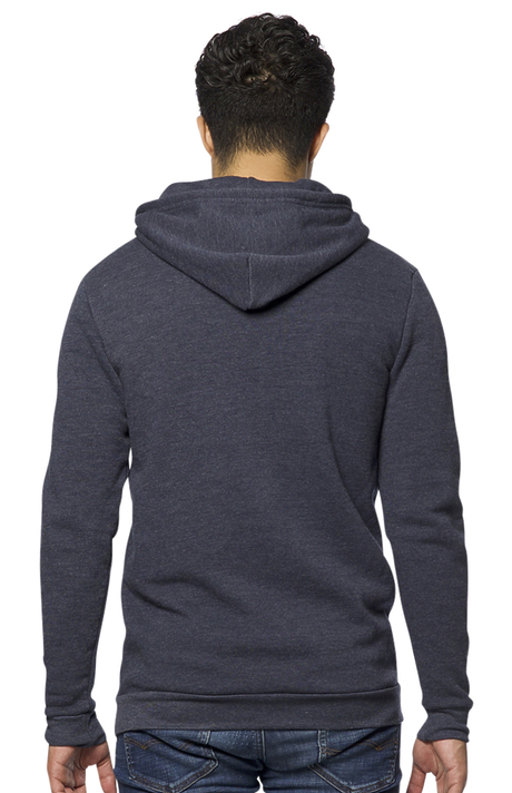 Royal Apparel 3150 Unisex Fashion Fleece Zip Hoodie - Heather Indigo