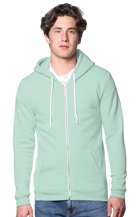 Royal Apparel 3150 Unisex Fashion Fleece Zip Hoodie - Heather Pistachio