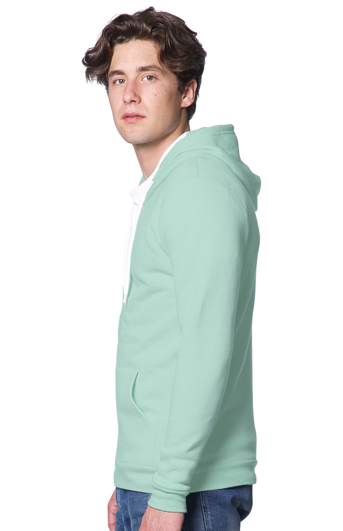Royal Apparel 3150 Unisex Fashion Fleece Zip Hoodie - Heather Pistachio