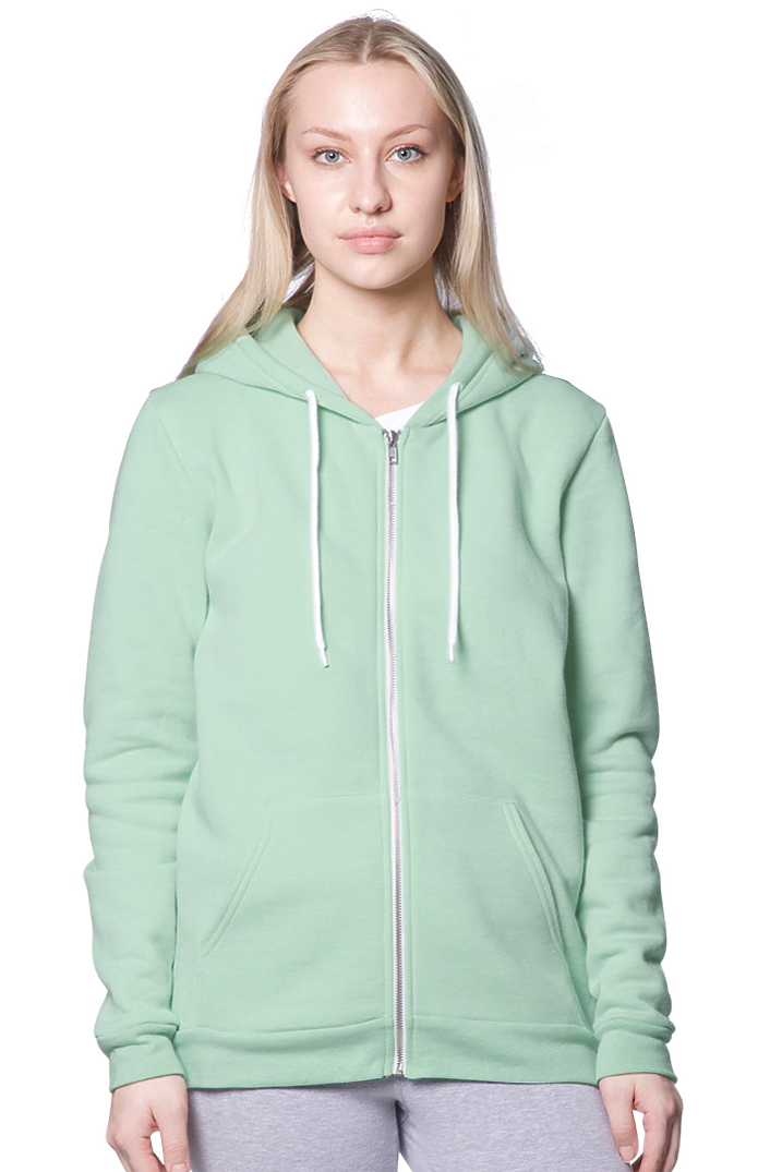 Royal Apparel 3150 Unisex Fashion Fleece Zip Hoodie - Heather Pistachio