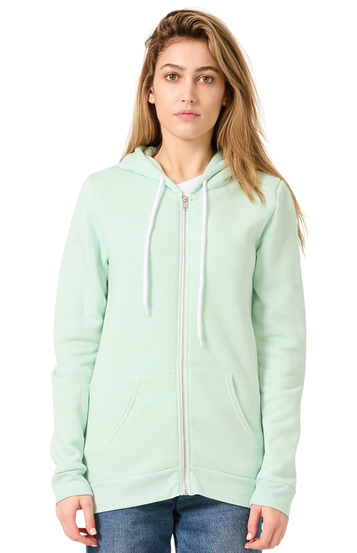 Royal Apparel 3150 Unisex Fashion Fleece Zip Hoodie - Heather Pistachio