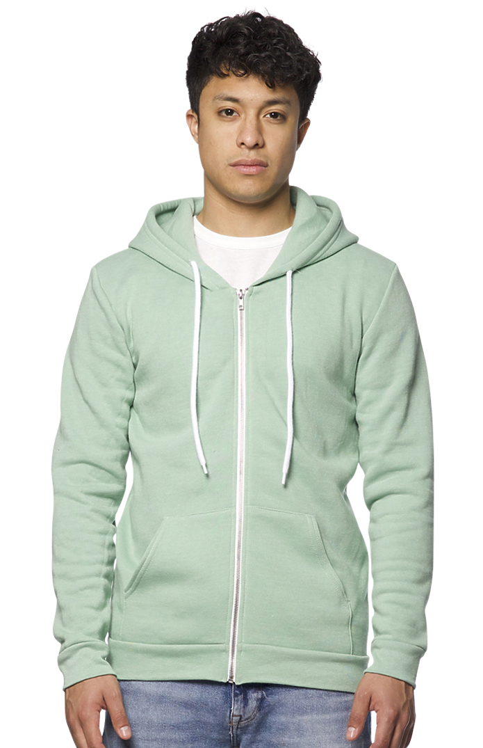 Royal Apparel 3150 Unisex Fashion Fleece Zip Hoodie - Heather Sage