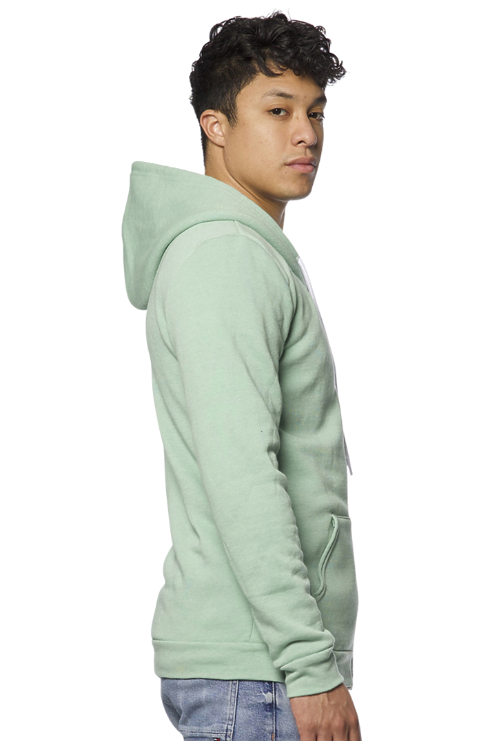 Royal Apparel 3150 Unisex Fashion Fleece Zip Hoodie - Heather Sage