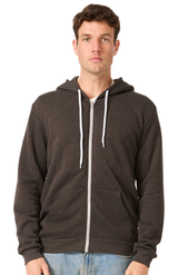 Royal Apparel 3150 Unisex Fashion Fleece Zip Hoodie - Heather Smoke