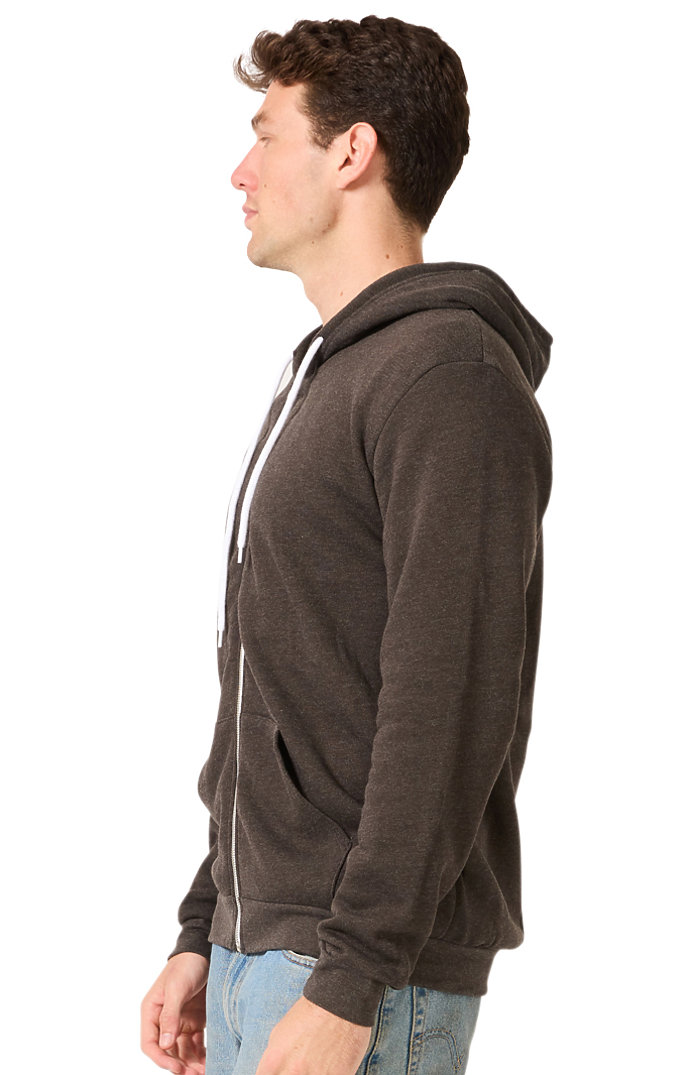 Royal Apparel 3150 Unisex Fashion Fleece Zip Hoodie - Heather Smoke