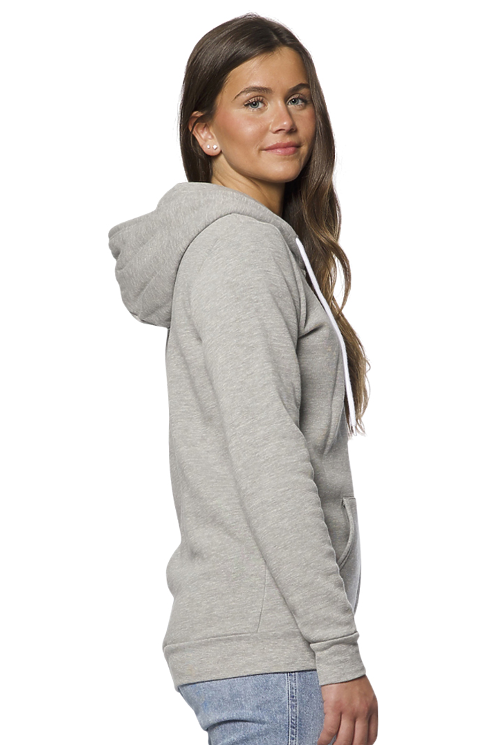 Royal Apparel 3150 Unisex Fashion Fleece Zip Hoodie - Heather Grey