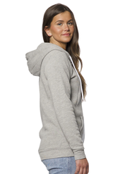 Royal Apparel 3150 Unisex Fashion Fleece Zip Hoodie - Heather Grey