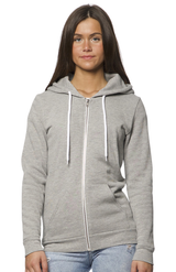 Royal Apparel 3150 Unisex Fashion Fleece Zip Hoodie - Heather Grey