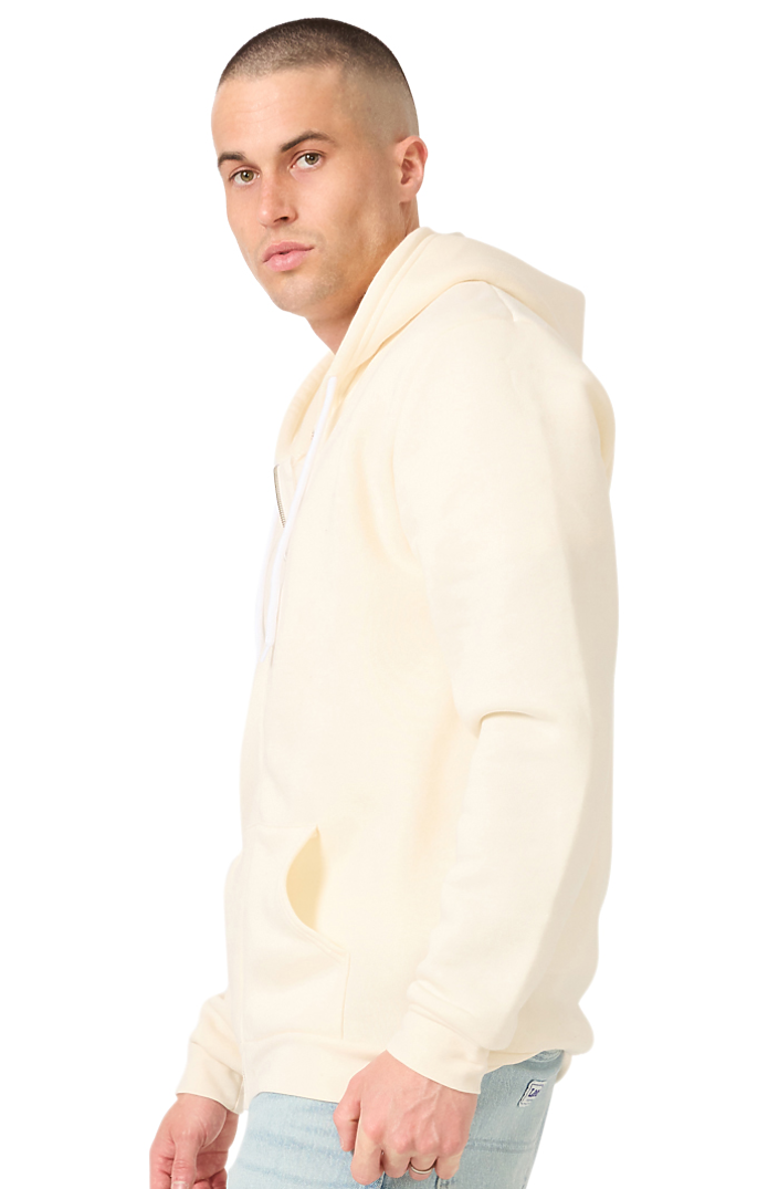 Royal Apparel 3150 Unisex Fashion Fleece Zip Hoodie - Natural
