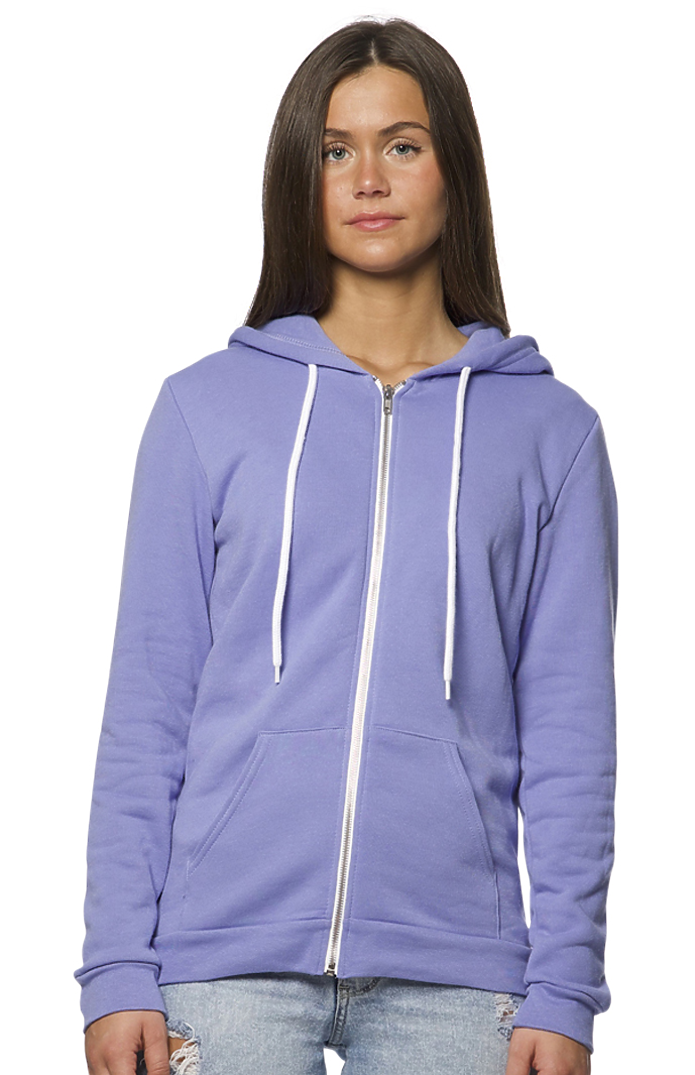 Royal Apparel 3150 Unisex Fashion Fleece Zip Hoodie - Periwinkle