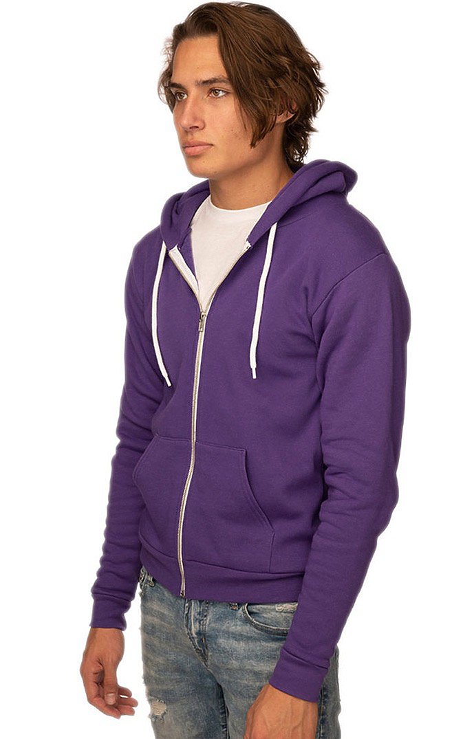 Royal Apparel 3150 Unisex Fashion Fleece Zip Hoodie - Purple