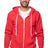 Royal Apparel 3150 Unisex Fashion Fleece Zip Hoodie - Red