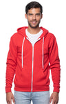 Royal Apparel 3150 Unisex Fashion Fleece Zip Hoodie - Red