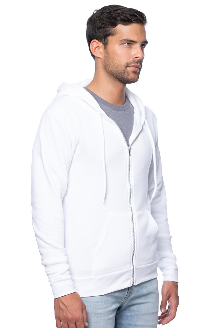 Royal Apparel 3150 Unisex Fashion Fleece Zip Hoodie - White