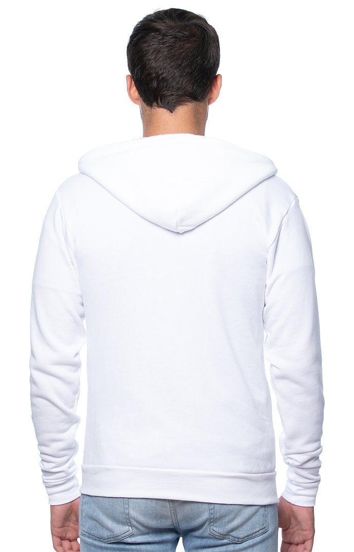 Royal Apparel 3150 Unisex Fashion Fleece Zip Hoodie - White