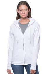 Royal Apparel 3150 Unisex Fashion Fleece Zip Hoodie - White