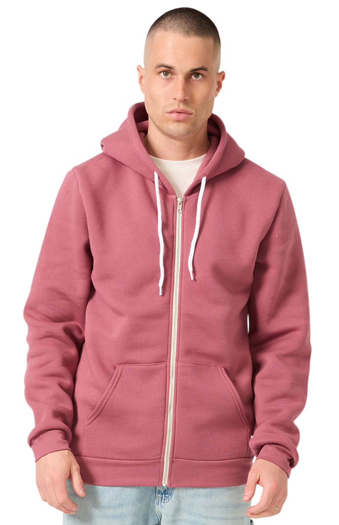 Royal Apparel 3150 Unisex Fashion Fleece Zip Hoodie - Wine