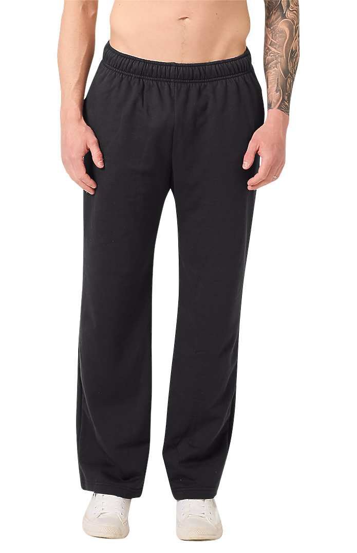 Royal Apparel 3156 Unisex Fashion Fleece Straight Leg Sweatpant - Black
