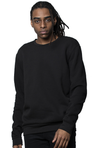 Royal Apparel 3159 Unisex Fashion Fleece Crew Sweatshirt - Black
