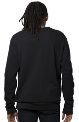 Royal Apparel 3159 Unisex Fashion Fleece Crew Sweatshirt - Black