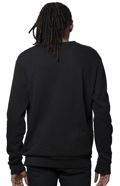 Royal Apparel 3159 Unisex Fashion Fleece Crew Sweatshirt - Black