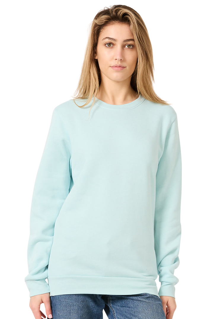 Royal Apparel 3159 Unisex Fashion Fleece Crew Sweatshirt - Heather Breeze