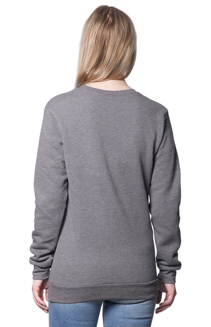 Royal Apparel 3159 Unisex Fashion Fleece Crew Sweatshirt - Heather Charcoal