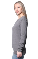 Royal Apparel 3159 Unisex Fashion Fleece Crew Sweatshirt - Heather Charcoal