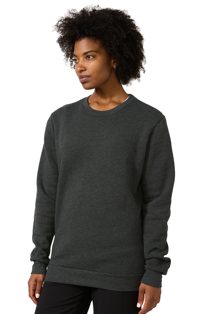 Royal Apparel 3159 Unisex Fashion Fleece Crew Sweatshirt - Heather Dark Grey