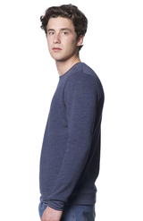Royal Apparel 3159 Unisex Fashion Fleece Crew Sweatshirt - Heather Indigo