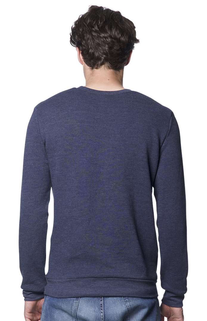 Royal Apparel 3159 Unisex Fashion Fleece Crew Sweatshirt - Heather Indigo