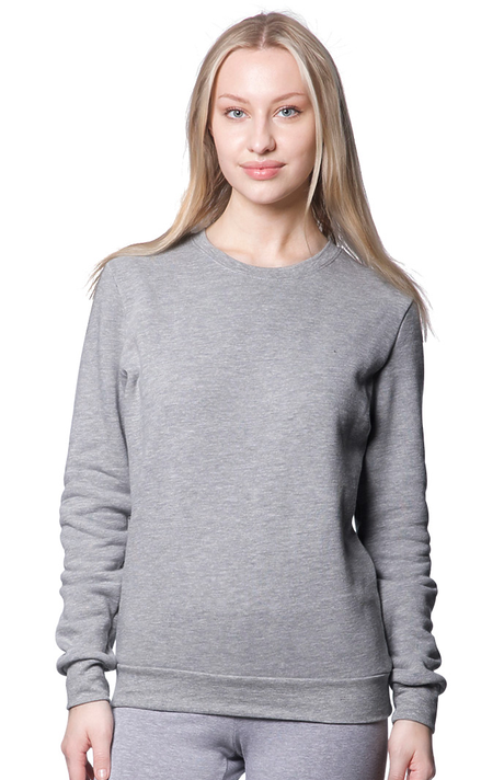 Royal Apparel 3159 Unisex Fashion Fleece Crew Sweatshirt - Heather Grey