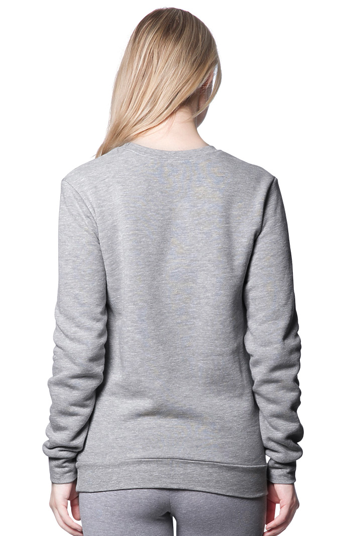 Royal Apparel 3159 Unisex Fashion Fleece Crew Sweatshirt - Heather Grey