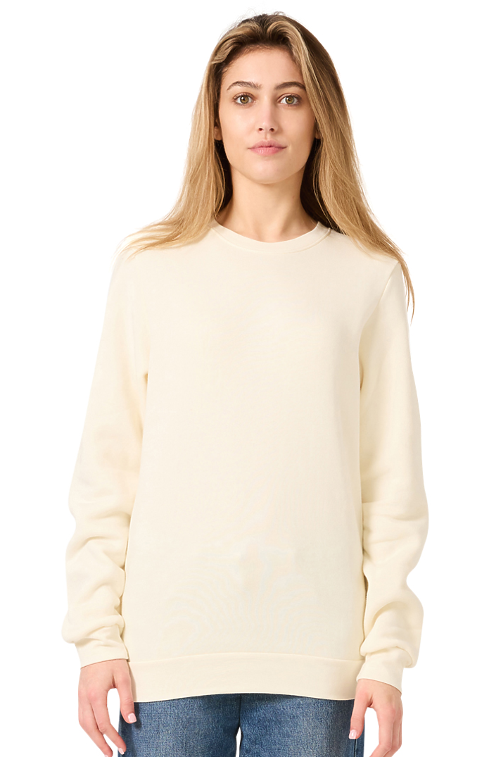 Royal Apparel 3159 Unisex Fashion Fleece Crew Sweatshirt - Natural