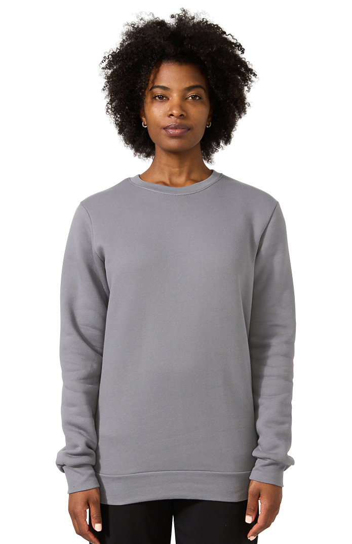 Royal Apparel 3159 Unisex Fashion Fleece Crew Sweatshirt - Nickel
