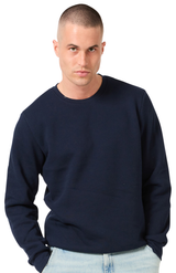 Royal Apparel 3159 Unisex Fashion Fleece Crew Sweatshirt - Navy