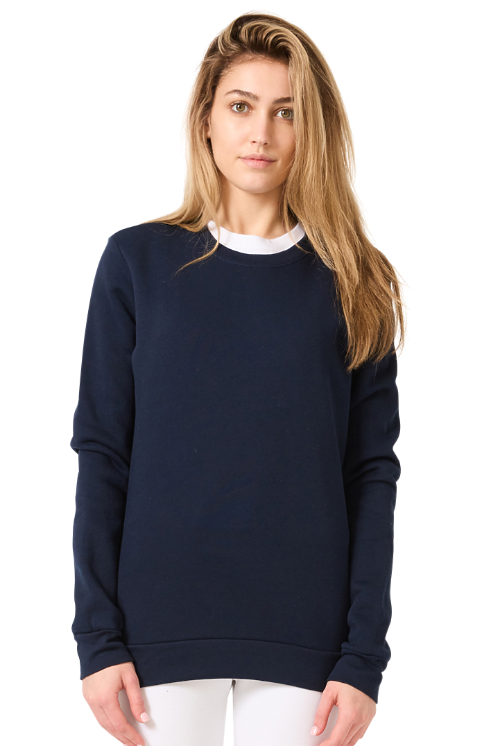 Royal Apparel 3159 Unisex Fashion Fleece Crew Sweatshirt - Navy