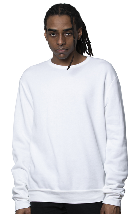 Royal Apparel 3159 Unisex Fashion Fleece Crew Sweatshirt - White
