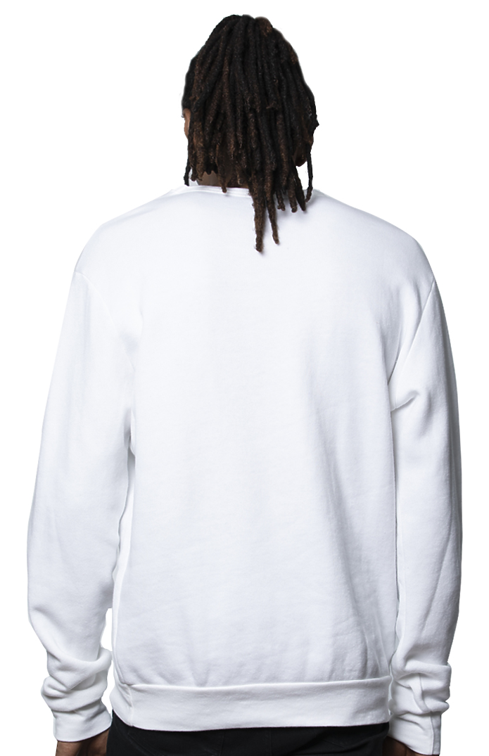 Royal Apparel 3159 Unisex Fashion Fleece Crew Sweatshirt - White