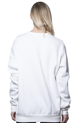 Royal Apparel 3159 Unisex Fashion Fleece Crew Sweatshirt - White