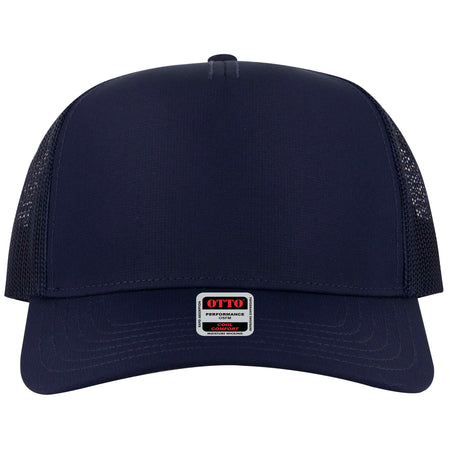 OTTO CAP 5 Panel Mid Profile Mesh Back Trucker Hat OTTO 32-1 Otto Cap 004 - Navy OSFM - Adult