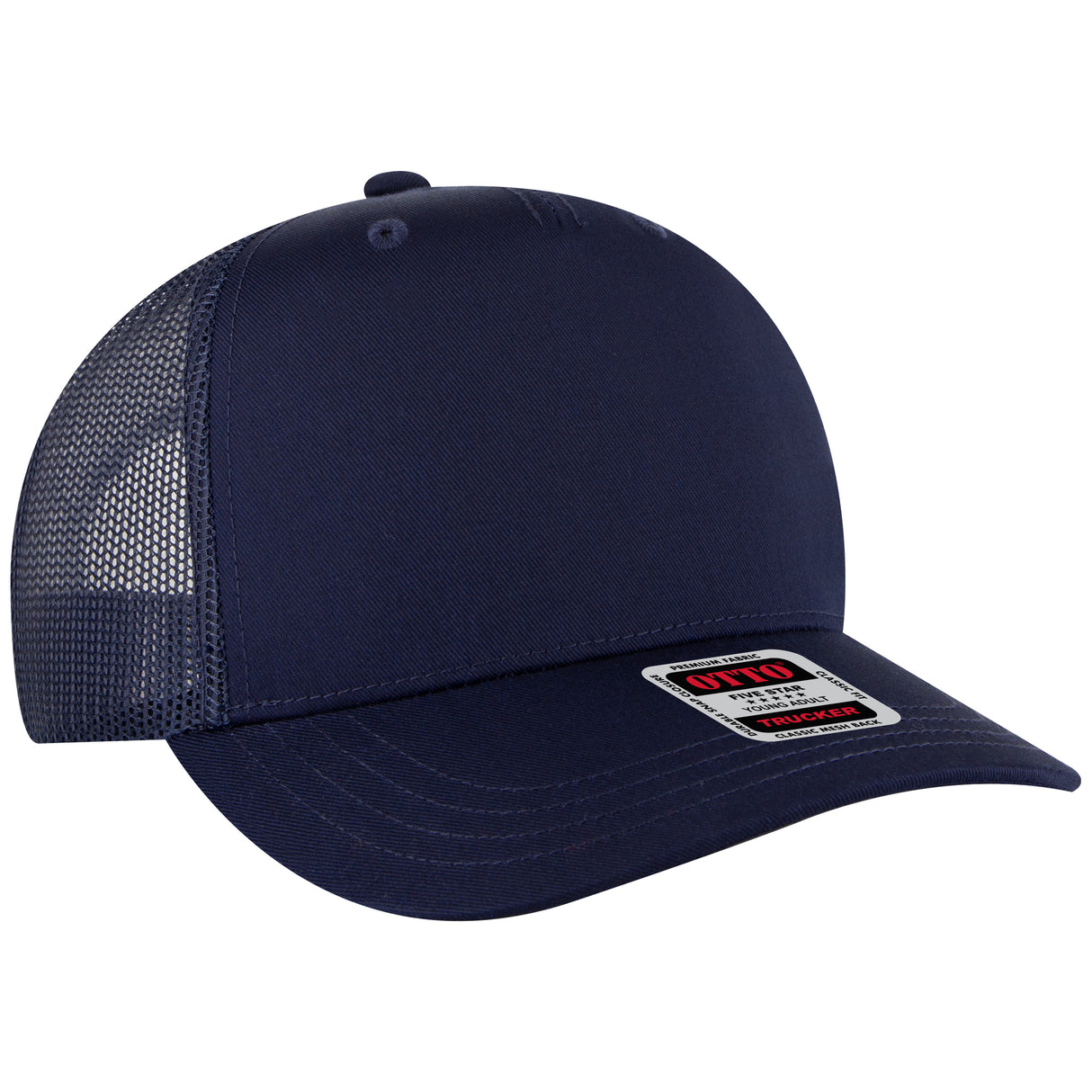 OTTO CAP 5 Panel Mid Profile Mesh Back Trucker Hat OTTO 32-285