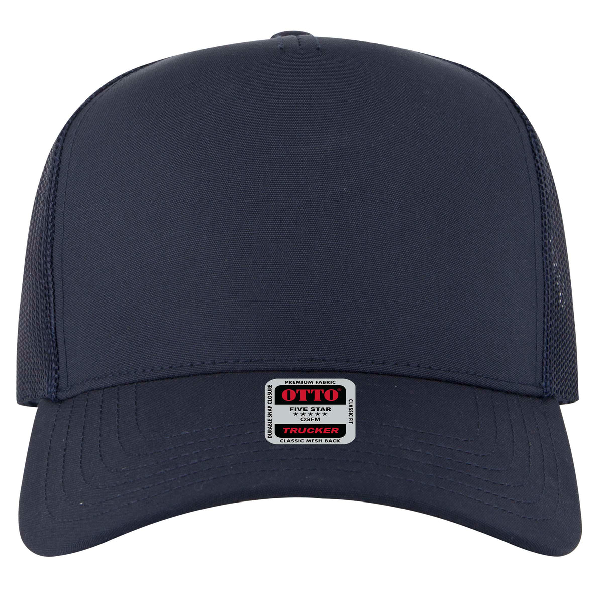 OTTO CAP 5 Panel Mid Profile Mesh Back Trucker Hat OTTO 32-285 Otto Cap 004B - Nvy OSFM - Adult