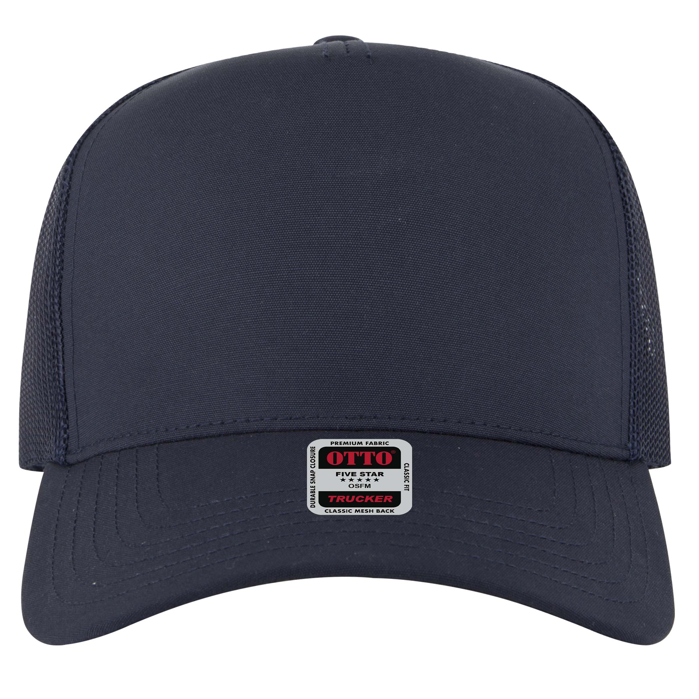 OTTO CAP 5 Panel Mid Profile Mesh Back Trucker Hat OTTO 32-285 Otto Cap 004B - Nvy OSFM - Adult