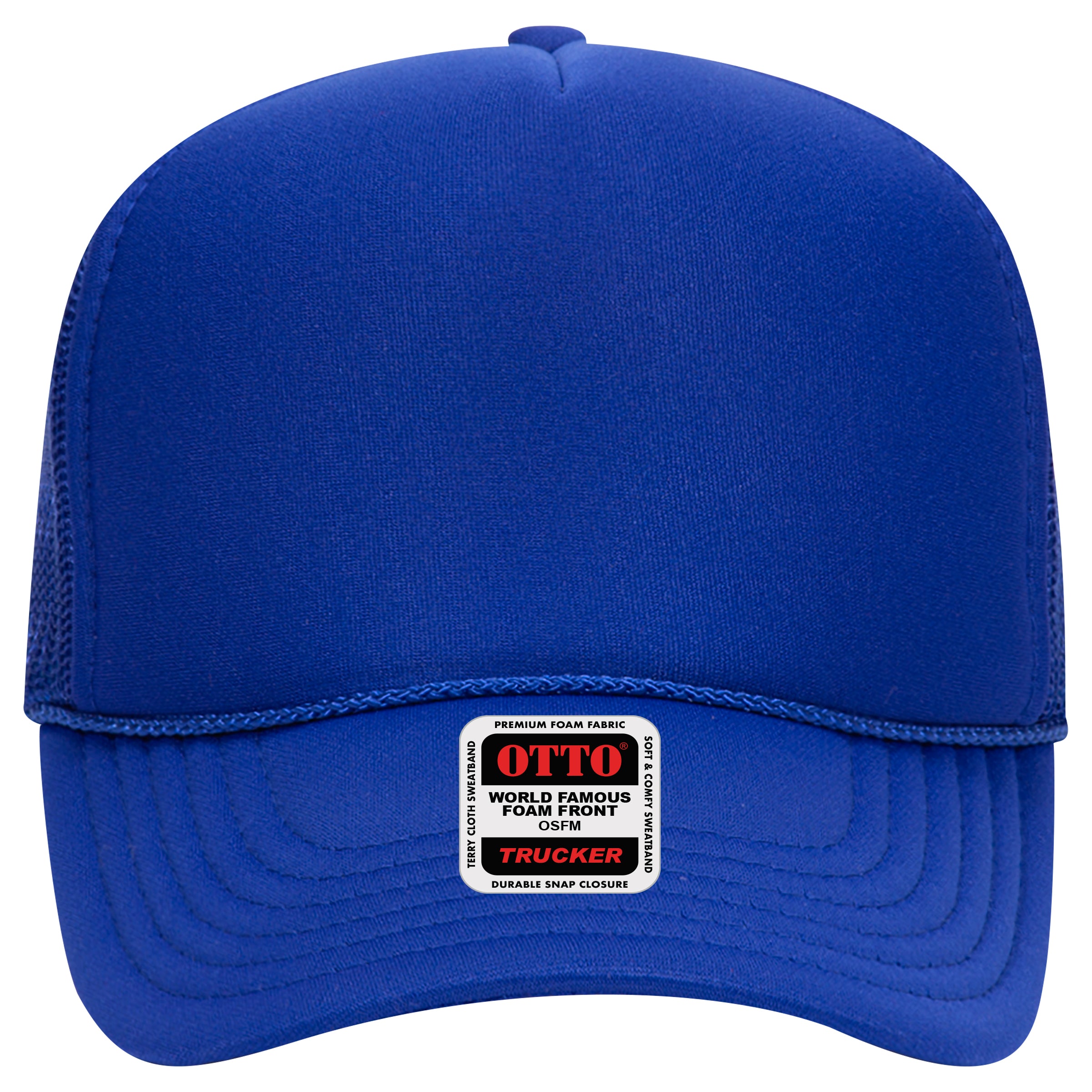 OTTO CAP 5 Panel Mid Profile Mesh Back Trucker Hat OTTO 32-467 Otto Cap 001 - Royal OSFM - Adult