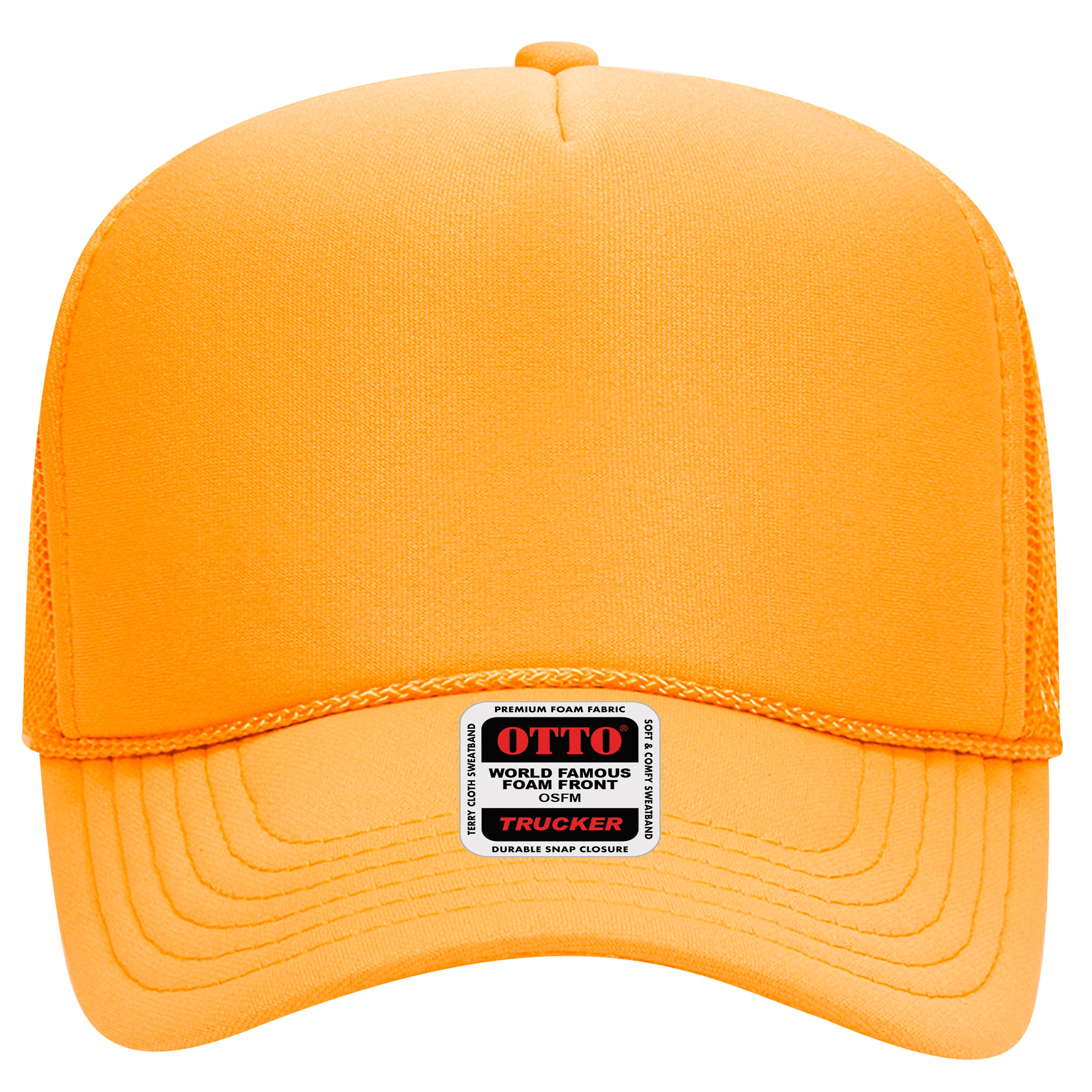 OTTO CAP 5 Panel Mid Profile Mesh Back Trucker Hat OTTO 32-467 Otto Cap 006 - Gold OSFM - Adult