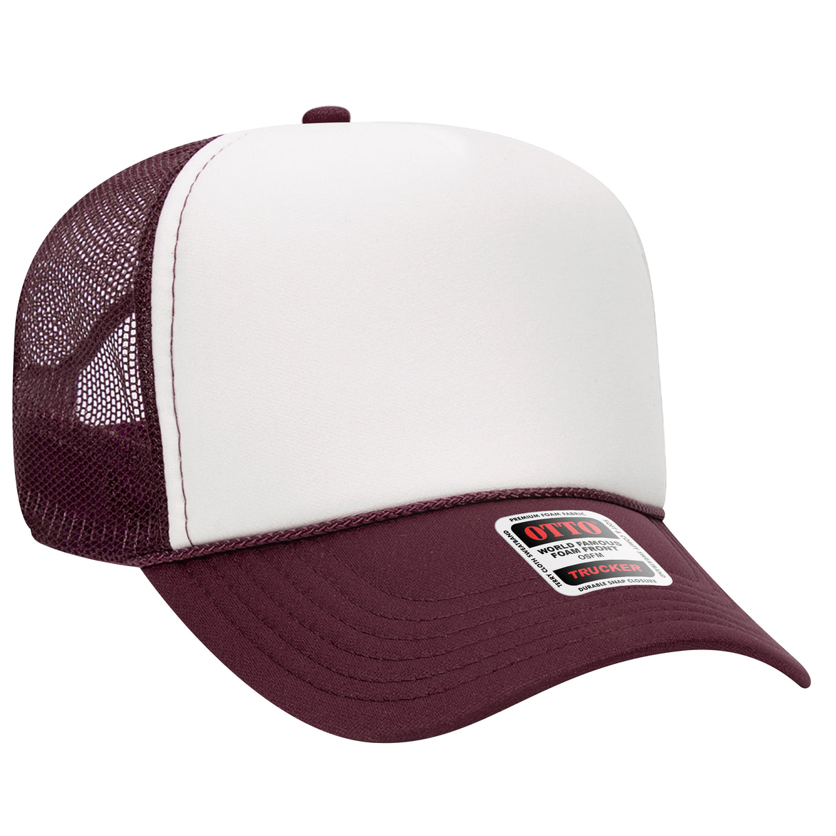 OTTO Cap 32-467 5-Panel Mid-Profile Foam Trucker Hat | Wholesale Foam Snapback